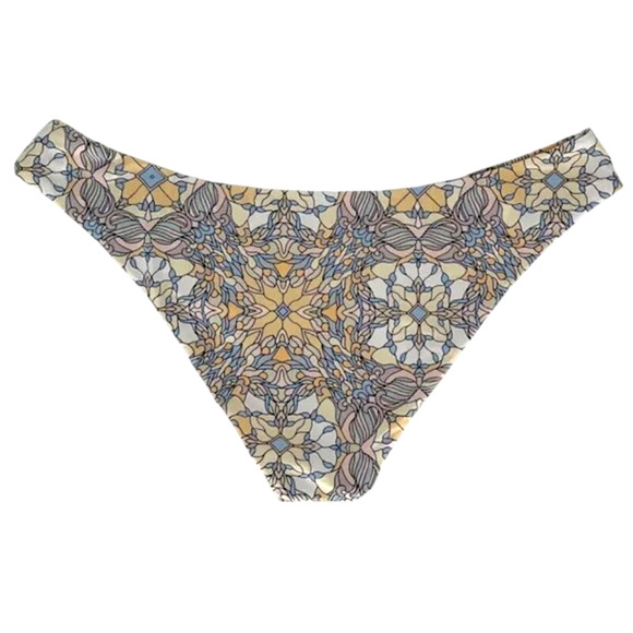 NWT J. Crew Curved Waist Cheeky Bikini Swim Bottom Kaleidoscope Print XL Blue - Picture 14 of 15